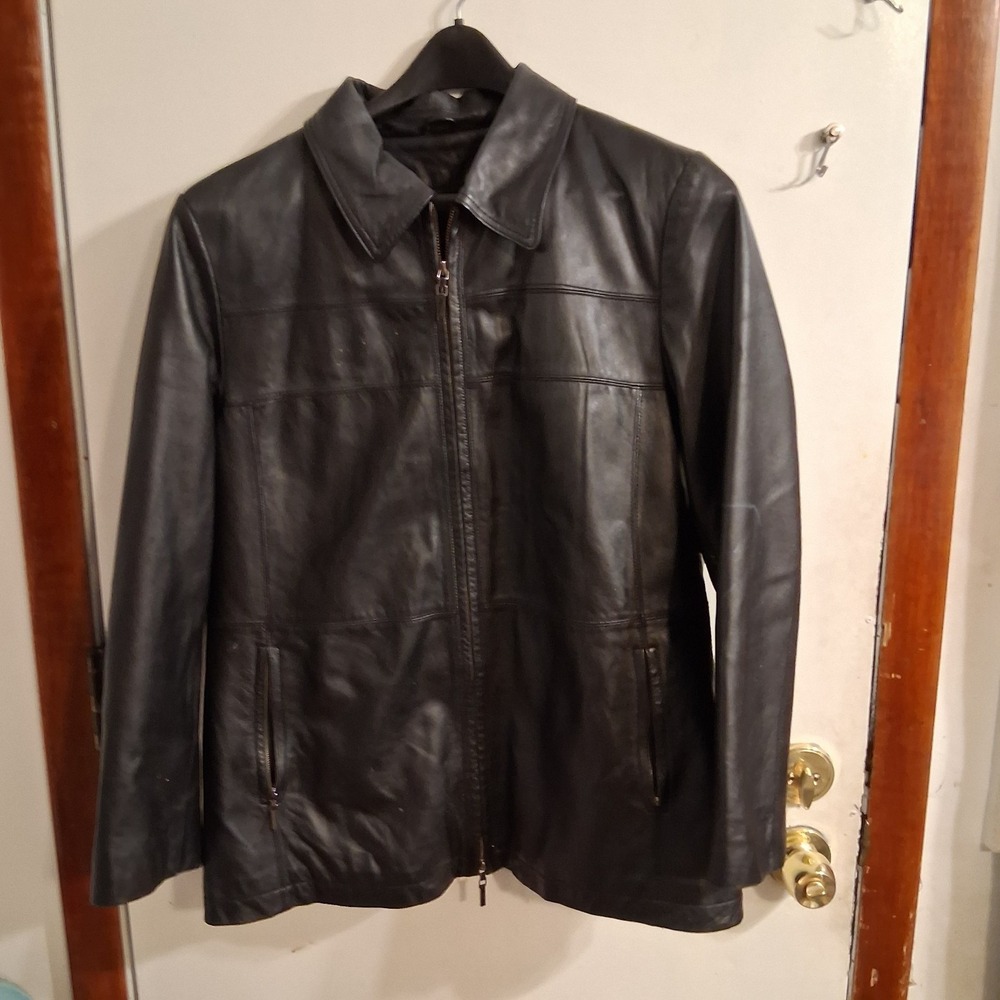 Andrea Viccaro Ladies Leather Jacket XL VGUC